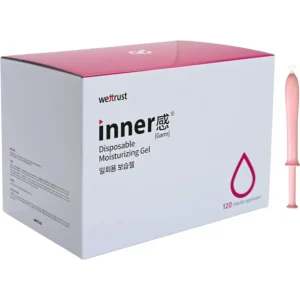 Individually wrapped innergarm moisturizing gel applicators provide convenient and safe intimate moisture on the go.