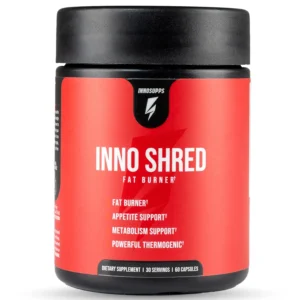 Inno Shred fat burner supplement with grains of paradise and green tea extract promotes healthy metabolism and supports weight loss.