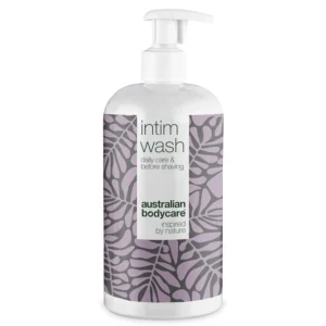 Australian Bodycare intimate wash with natural tea tree oil gently cleanses, soothes, and refreshes the feminine area, promoting hygiene and preventing irritation.