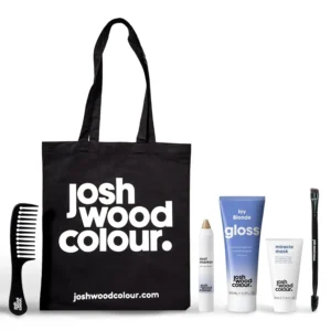 This Josh Wood Colour Icy Blonde gift bag includes a hair gloss to deeply condition and add colour, plus a root touch up pen for instant grey coverage on the go.