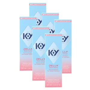Six-pack of K-Y Jelly personal lubricant for enhanced comfort and pleasure.