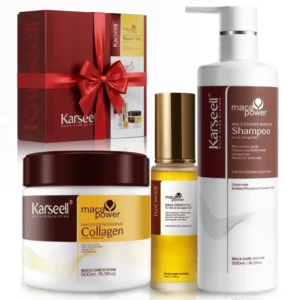Karseell Maca hair repair pack with argan oil and collagen for dry and damaged hair provides hydration and nutrition for all hair types.