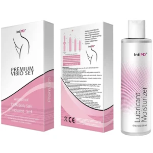 DIBIO pelvic floor exerciser set with water-based lubricant, hygienically packaged and formulated with care.