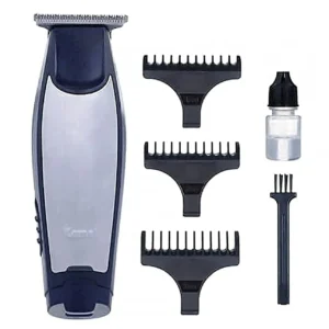 The Kemei KM-5021 is a rechargeable 3-in-1 electric hair clipper and trimmer, designed for dry operation and powered by both electricity and battery.