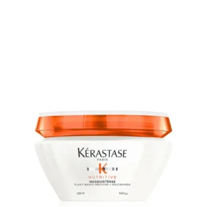 Kérastase Nutritive Masquintense hair mask intensely hydrates and nourishes fine, dry hair, leaving it soft, radiant, and easy to detangle.