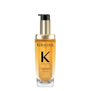 Kérastase Elixir Ultime hair oil provides instant softness, controls frizz, and strengthens hair for easy styling and breakage prevention.