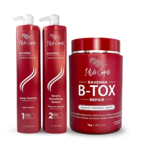 Professional keratin hair treatment kit with argan oil, biotin, and amino acids to restore and rejuvenate damaged hair for a healthy, shiny look.