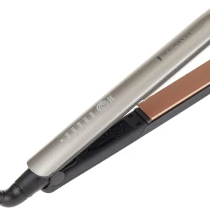 The Remington Keratin Therapy Pro straightener features enhanced ceramic coated plates infused with Keratin Micro Conditioners and a heat protection sensor for optimal hair styling.