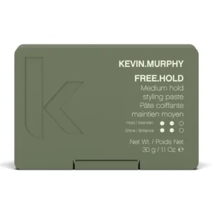 Kevin Murphy FREE.HOLD styling paste provides medium hold and natural shine for all hair types.
