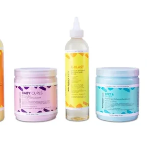 Aunt Jackie's Kids hair product bundle helps manage, comb, and style textured children's hair with natural botanical ingredients for gentle and effective care.