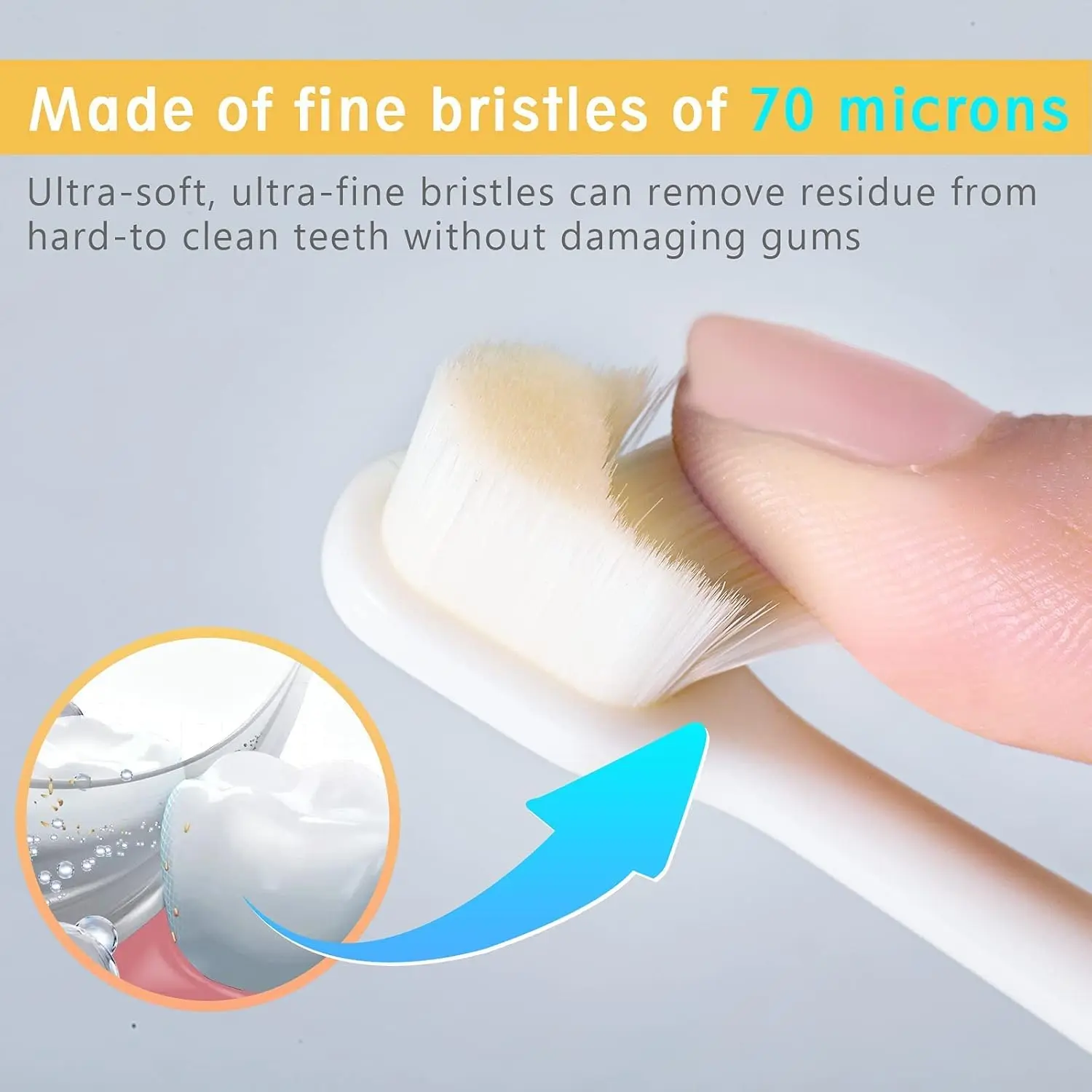 This is a four-pack of extra soft nano toothbrushes for toddlers and children with ten thousand ultra-soft bristles for gentle cleaning.