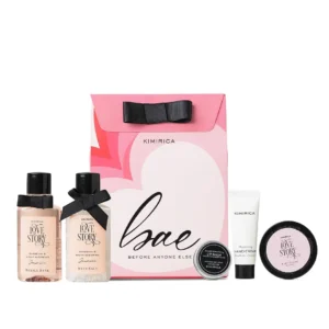 Kimirica luxury bath and body gift set for women, infused with jasmine and gardenia, perfect Valentine's Day gift.