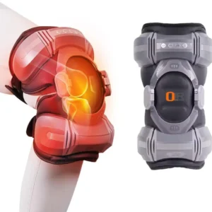 This air pressure knee massager uses heat, infrared therapy, and vibration to provide relief from arthritis, joint pain, and muscle soreness, with adjustable settings for personalized leg support and faster recovery.