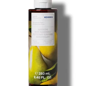 Korres Bergamot Pear body wash cleanses and hydrates for younger looking skin.