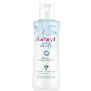 Lactacyd White Intimate Daily Feminine Wash with hygienic packaging is formulated with care and packed with goodness to gently cleanse and whiten the intimate area.