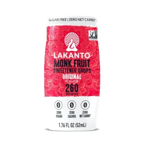 Lakanto Monkfruit Extract Drops in original flavor is a sugar-free, keto-friendly liquid sweetener perfect for coffee, tea, and on-the-go use.