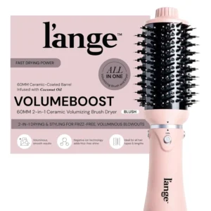 The L'ANGE VolumeBoost brush dryer creates fast, frizz-free voluminous blowouts with its ceramic-coated barrel and negative ion technology for smooth, shiny hair.