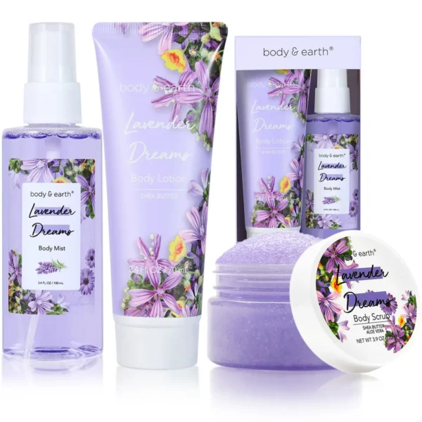 Lavender Spa Gifts for Women - Body & Earth Gift Set