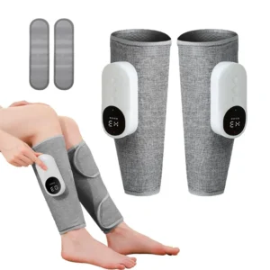 This leg massager uses air compression and heat to improve circulation, relieve pain, and soothe tired muscles in your calves and feet.