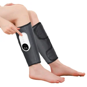 Wireless leg massager for pain relief and muscle relaxation with adjustable size, heat function, and multiple intensities, perfect for calves and arms.
