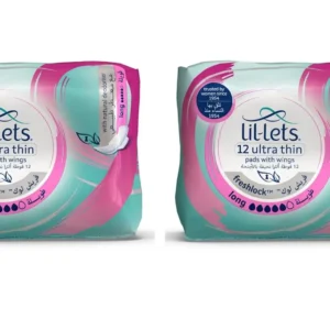 Lil-Lets Freshlock long pads with wings offer leak-proof protection, a super soft cotton feel, and natural odor control for medium to heavy flow days.