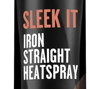 L'Oréal Paris Sleek It Iron Straight Heat Spray protects hair up to 450 degrees while calming frizz and adding shine for long-lasting sleek styles.