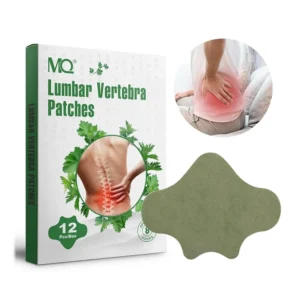 Twelve lumbar heat patches with herbal extracts offer long-lasting, deep penetrating warmth for back, knee, neck, and shoulder pain relief.