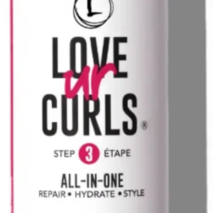 The LUS Brands All-in-One styler enhances natural wavy hair textures by providing moisture, definition, and shine without any sticky or crunchy residue.