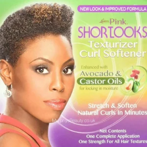 Luster's Short Looks No-lye Texturizer kit for all hair textures that creates sassy styles and waves in just one complete step.