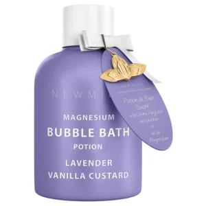 Relax and unwind with this luxurious lavender vanilla magnesium bubble bath, perfect for creating a spa-like experience at home and relieving sore muscles.