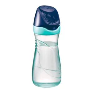 Blue Maped Picnik 14.5 oz water bottle with spill-proof design, removable lid, and durable construction, perfect for sports and outdoor activities.