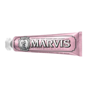 Marvis Sensitive Gums toothpaste in gentle mint flavor helps reduce plaque, discomfort, and soothes tissues for gum wellness.