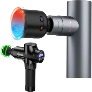 Black cotsoco massage gun with 30 speeds and 10 heads for deep muscle relief, perfect for athletes and anyone needing pain relief.