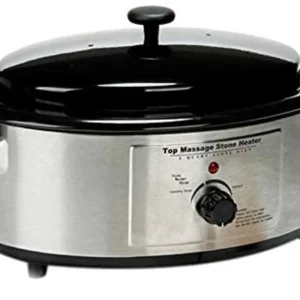 This is an electric massage stone heater warmer with adjustable heat settings for personal use.