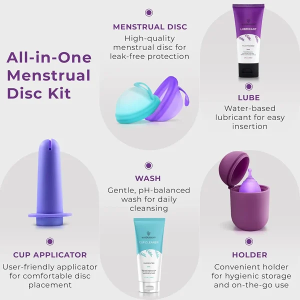 Menstrual Disc Kit - Reusable Period Discs Complete Set