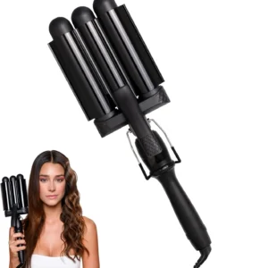 Flexible and dirt-resistant Mermade Hair waver curling iron creates beautiful beach waves and effortless hairstyles.