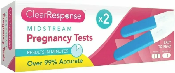 Pre Testing Mid Stream Midstream Pregnancy Test 2 Pack - Fast & Accurate
