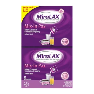 MiraLAX laxative powder packets provide gentle and effective constipation relief by hydrating and softening stool without harsh side effects, perfect for on-the-go use.