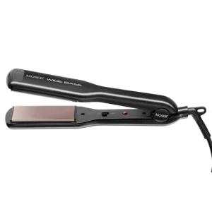 The Moser professional hair straightener features ceramic-tourmaline plates for salon-quality styling, adjustable temperature, and even heat distribution to reduce frizz and static.
