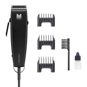 The Moser Primat Fading Edition hair clipper is a professional-grade corded clipper for men, featuring a chrome-plated stainless-steel blade and multiple length adjustments.