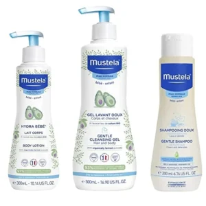 Mustela baby bathtime set includes everything you need for gentle, moisturizing care of your baby's delicate hair, scalp and skin.