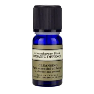 Neal's Yard Remedies Organic Defence Aromatherapy Blend in a 10ml bottle, designed to cleanse, protect, and support the family's immune system.