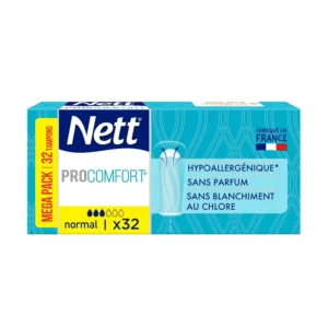 Box of 32 Nett ProComfort Digital Normal pads for comfortable period protection.