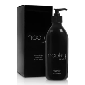 A 32oz bottle of Nooky Lube, a water-based personal lubricant made in the USA for men and women.