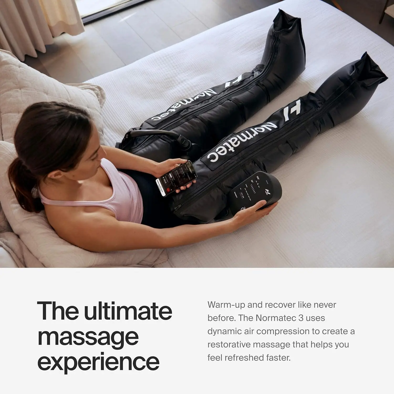 Hyperice Normatec 3 Legs recovery system provides dynamic air compression massage with patented pulse technology for athletes and consumers looking to improve mobility and wellness.