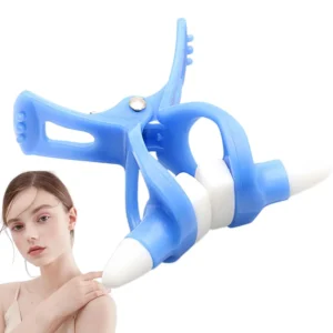 This transparent nose shaper clip is designed for comfortable, gradual nose bridge refinement, offering a non-invasive method for aesthetic nasal contouring with daily use.