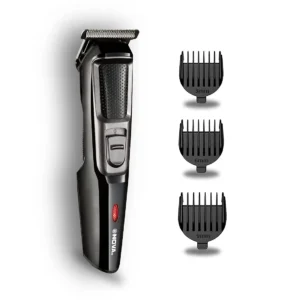 The Nova NHT 1076 cordless hair trimmer for men offers up to 30 minutes of runtime and features stainless steel blades with adjustable trimming range from 0.5 to 10mm.
