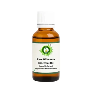 R V Essential 100% pure and natural Olibanum essential oil, extracted from Boswellia Carterii, is certified for its therapeutic grade quality and guaranteed purity.