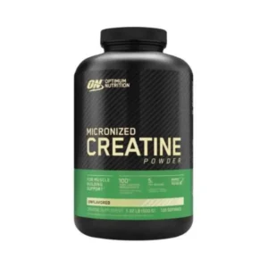 Optimum Nutrition creatine monohydrate powder made with Creapure supports muscle strength and power with its micronized, unflavored formula.