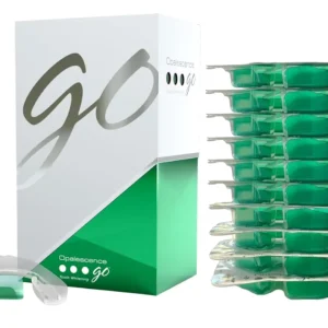Compact and feature-packed Opalescence Go 10% mint teeth whitener designed to perfection.